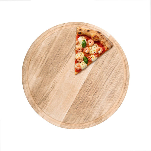 Pizza Plate - Wood - Ø260mm - with juice groove