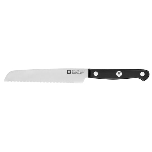 (1 piece) ZWILLING | GOURMET Utility Knife Serrated – 13 cm Blade - For Bread, Tomatoes & More