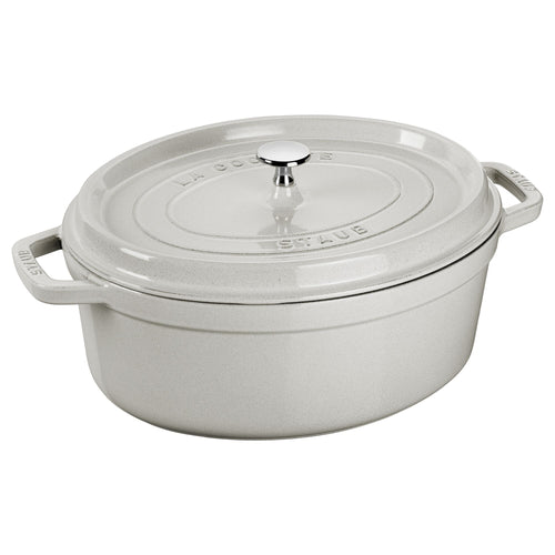 STAUB | LA COCOTTE - Cocotte-pata - soikea - 230mm - Valurauta - Valkoinen tryffeli