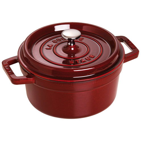 STAUB | Cocotte Round Enamelled Cast Iron Casserole Dish – Ø 200 mm – Grenadine Red