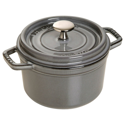 STAUB | Mini Cocotte Round Enamelled Cast Iron Casserole Dish – Ø 160 mm – Graphite Grey