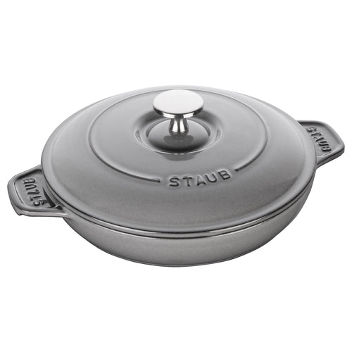 STAUB | Round Cast Iron Casserole with Lid – Ø 20 cm - Graphite Grey - Grill & Oven
