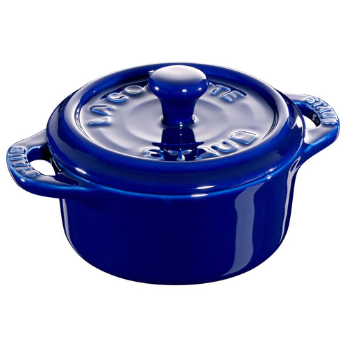 STAUB | CERAMIQUE - Mini Cocotte-pata - Ø 100mm - pyöreä - keraaminen - tummansininen