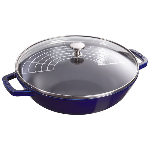STAUB | SPECIALITIES - Wok lasikannella - Ø 300mm - valurauta - tummansininen