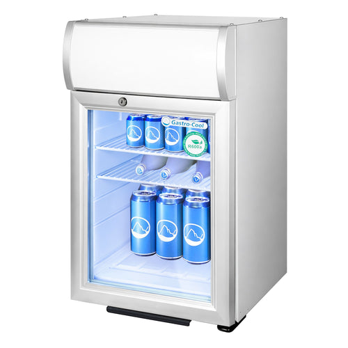 GASTRO-COOL | Minibaarijääkaappi - 430mm - 62 L - 1 lasiovella - hopea