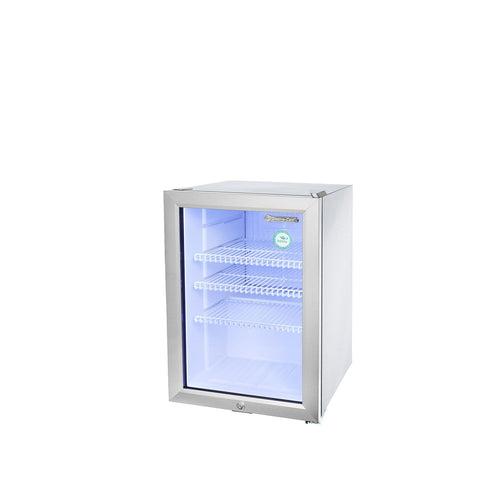 GASTRO-COOL | Minibaarijääkaappi - 430mm - 62 L - 1 lasiovella - hopea