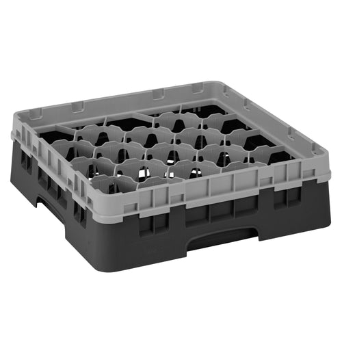 CAMBRO | CAMRACK® - Lasipesukori 1/1 - 20 lokeroa - 1 jatko-osalla - 500x500mm - Musta