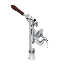 FUCHS | Wine bottle uncorking device with table attachment - chrome-plated