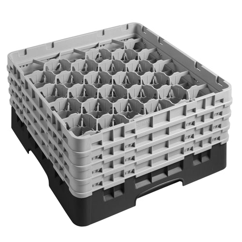 CAMBRO | CAMRACK® - Lasipesukori 1/1 - 30 lokeroa - 4 jatko-osalla - 500x500mm - Musta