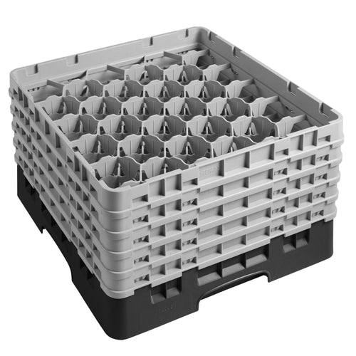 CAMBRO | CAMRACK® - Lasipesukori 1/1 - 30 lokeroa - 5 jatko-osalla - 500x500mm - Musta