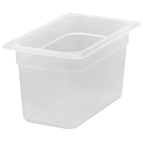 (6 kpl) CAMBRO | Polypropeenista valmistettu GN-säiliö GN 1/4 - maitomainen - syvyys 150mm