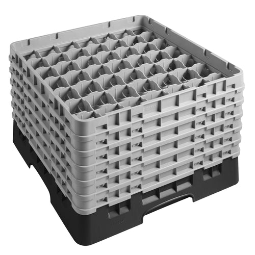 CAMBRO | CAMRACK® - Lasipesukori 1/1 - 36 lokeroa - 6 jatko-osalla - 500x500mm - Musta