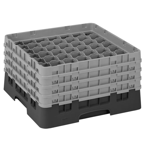 CAMBRO | CAMRACK® - Lasipesukori 1/1 - 49 lokeroa - 4 jatko-osalla - 500x500mm - Musta
