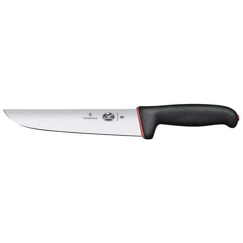 VICTORINOX | Fibrox Butcher Knife – Straight Edge - 20 cm Blade - Black/Red Handle