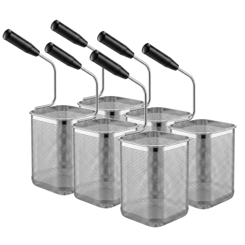 GN-astia - GN 1/6; 145x145 mm; 200 mm korkeus - ruostumaton teräs; ergonominen muovikahva - yhteensopiva: GNB499E, GNB899E, ENB499P - sis. 6 x Nudelkorb 1/6