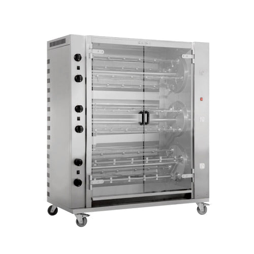 Pyörivä kanavarrasgrilli - kaasu - 55,8 kW - 12 varrasta - enintään 72 kanaa varten