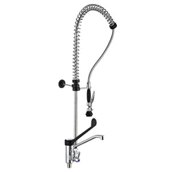 Monobloc pre-rinse spray unit 3000 - deck-mounted - with single-lever mixer tap, swivel spout, rinse spray gun, flexible hose & wall bracket included - height 1150mm