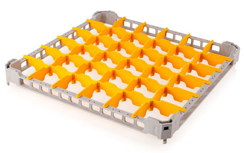 Reunakehys - GN 1/1 - 500x500x40 mm - 36 lokeroa - yhteensopiva: GKFP5050, GKFP36 - varten: lasien pesukoriin