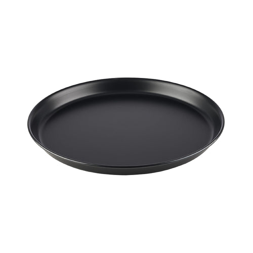 (10 kpl) Pizzapelti - musta teräs - reunallinen - Ø 300 mm - Korkeus: 25 mm - musta