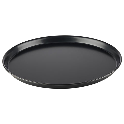 (10 kpl) Pizzapelti - musta teräs - reunallinen - Ø 400 mm - Korkeus: 25 mm - musta