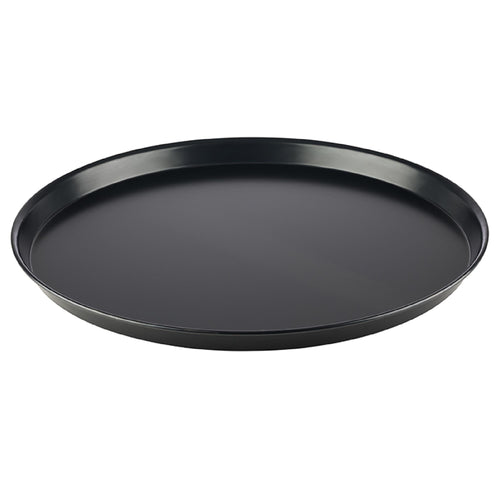 (10 kpl) Pizzapelti - musta teräs - reunallinen - Ø 500 mm - Korkeus: 30 mm - musta