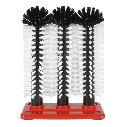(2 pieces) FUCHS | DELFIN® Glass washing-up brush - 3x240mm - with plastic base plate - 1-2-3