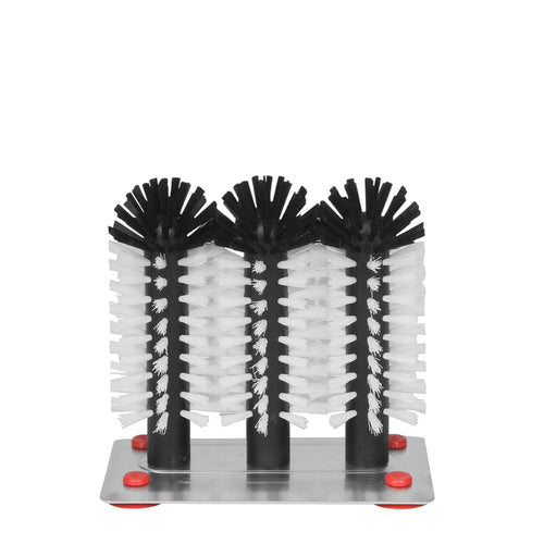(2 pieces) FUCHS | DELFIN® Glass washing-up brush - 3x180mm - with metal base plate - 1-2-3