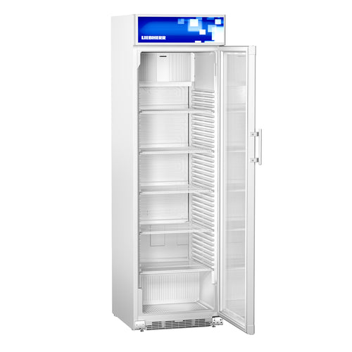 LIEBHERR | COMFORT juomajääkaappi - 403 litraa - 1 lasiovella, mainosnäytöllä ja LED-nauhalla - Valkoinen - Valkoinen