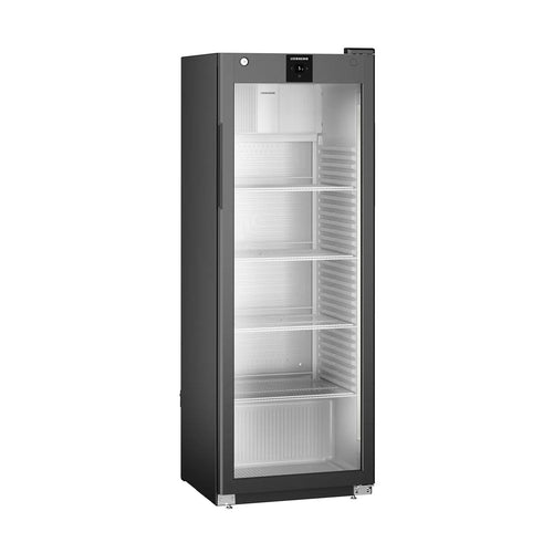 LIEBHERR | Commercial Refrigerator – 347 L - Single Glass Door - Black - -2 to +15 °C