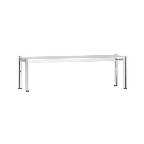 Pöytähylly - ruostumattomasta teräksestä - 1 taso - 1600x370 mm - korkeussäädettävä
