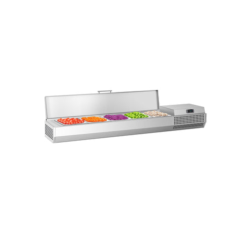 GN-kylmävitriini PREMIUM PLUS - 1493x413 mm - 5 GN 1/3-astiaa