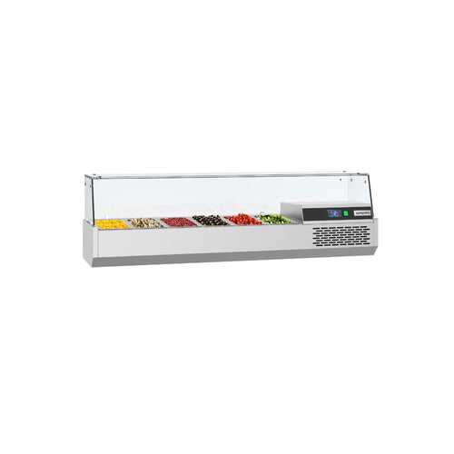 GN-kylmävitriini PREMIUM - 1550x390 mm - 6 GN 1/3-astiaa