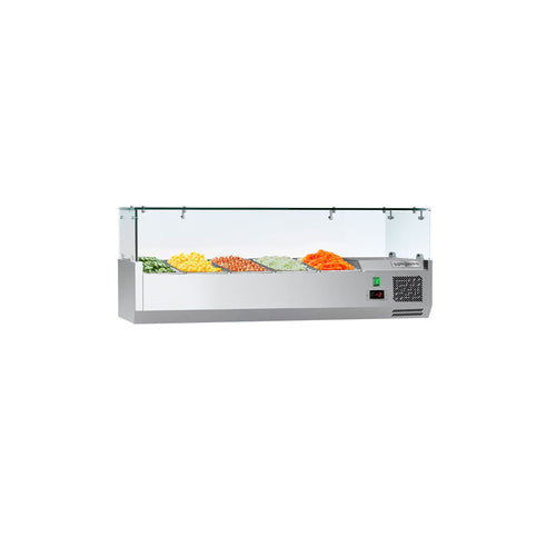 Countertop Prep Well / Refrigerated Topping Unit ECO - 1200x460mm - 5x GN 1/4