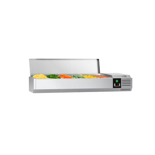 Countertop Prep Well / Refrigerated Topping Unit PREMIUM - 1400x335mm - 6x GN 1/4