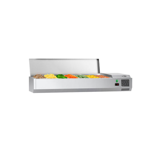 GN-kylmävitriini ECO - 1500x335 mm - 7 GN 1/4-astiaa