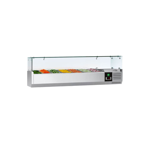 Countertop Prep Well / Refrigerated Topping Unit PREMIUM - 1500x335mm - 7x GN 1/4