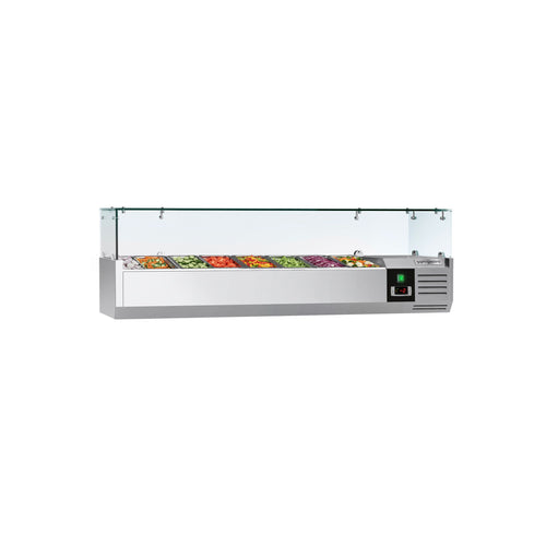 Countertop Prep Well / Refrigerated Topping Unit PREMIUM - 1600x335mm - 7x GN 1/4