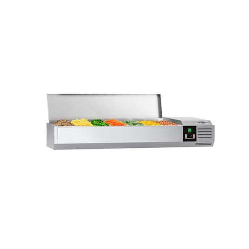 Countertop Prep Well / Refrigerated Topping Unit PREMIUM - 1600x395mm - 7x GN 1/3