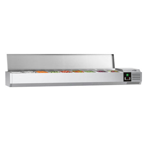 Countertop Prep Well / Refrigerated Topping Unit PREMIUM - 1800x335mm - 8x GN 1/4