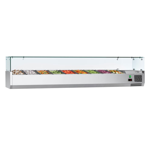 Countertop Prep Well / Refrigerated Topping Unit ECO - 1800x335mm - 8x GN 1/4