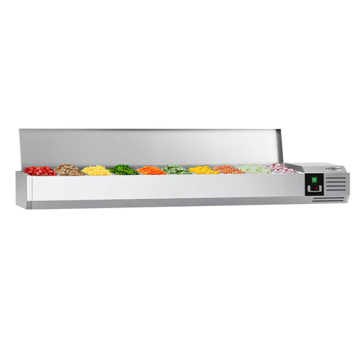 Countertop Prep Well / Refrigerated Topping Unit PREMIUM - 2000x281/335mm - 10x GN 1/4