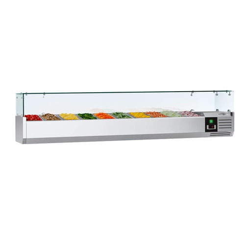 Countertop Prep Well / Refrigerated Topping Unit PREMIUM - 2000x335mm - 10x GN 1/4