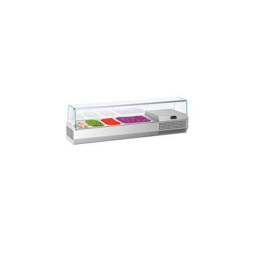 GN-kylmävitriini PREMIUM PLUS - 1328x353 mm - 5 GN 1/4-astiaa