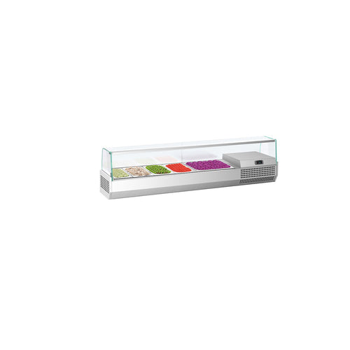 GN-kylmävitriini PREMIUM PLUS - 1493x353 mm - 6 GN 1/4-astiaa