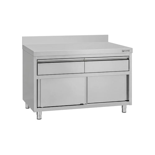 RST-työkaappi ECO – 1200 x 600 mm – reunus – 2 laatikkoa ja liukuovi