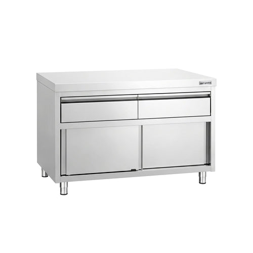 RST-työkaappi PREMIUM – 1200 x 600 mm – 2 laatikkoa ja liukuovi