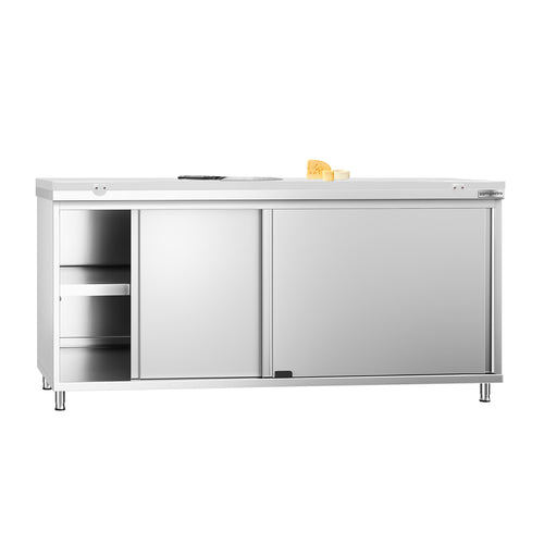 RST-työkaappi PREMIUM - 1800x600 mm - 2 liukuovea - sis. leikkuulauta Valkoinen