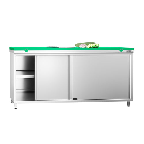 RST-työkaappi PREMIUM - 1800x700 mm - 2 liukuovea - sis. leikkuulauta Vihreä