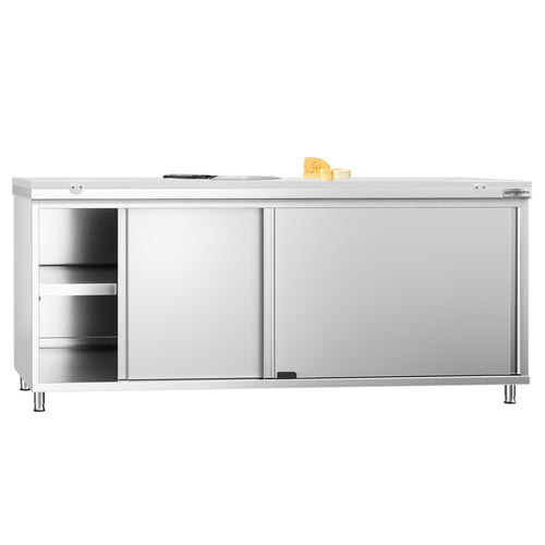 RST-työkaappi PREMIUM - 2000x700 mm - 2 liukuovea - sis. leikkuulauta Valkoinen
