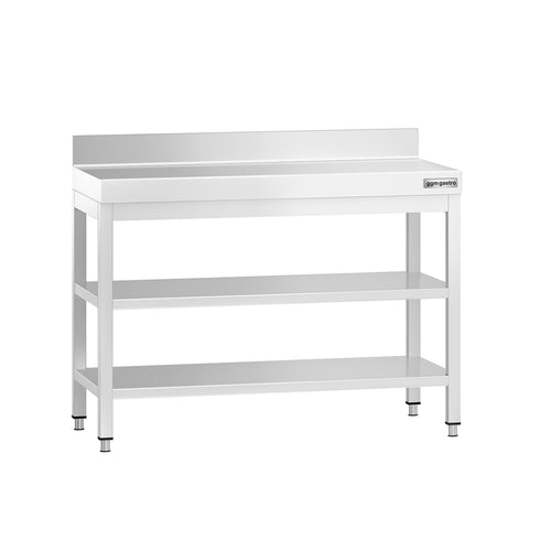 RST-työpöytä PREMIUM - 1000x600 mm - alatasolla & roiskesuojalla & välitasolla